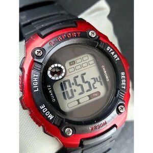 S-sport Quartz Red & Black Chrono Digital Men’s or Women's Unisex Sport Watch
